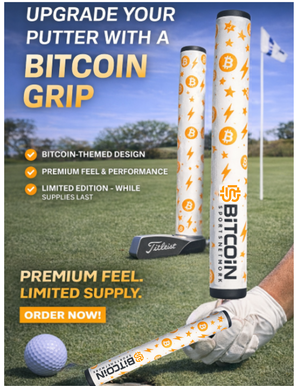 Bitcoin Sports Network Putter Grip 2.0 - In Stock
